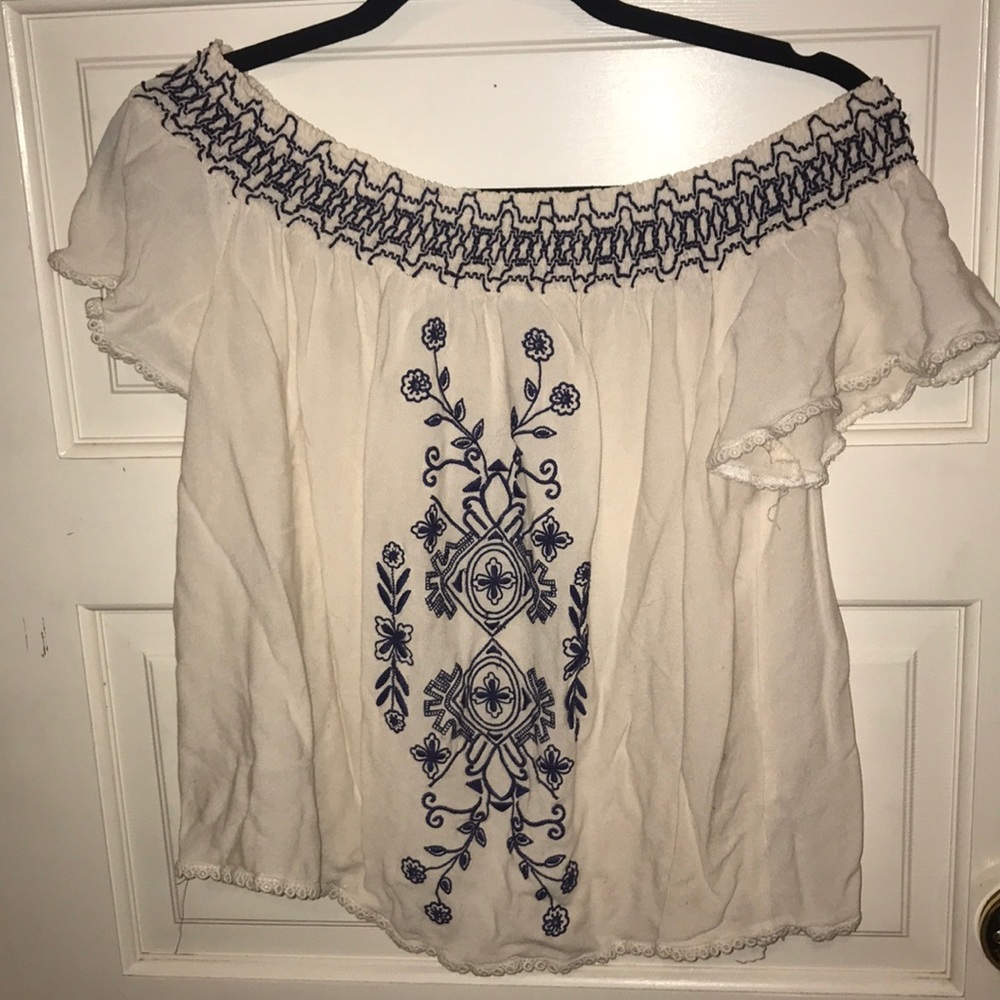 Off the shoulder Greek looking top